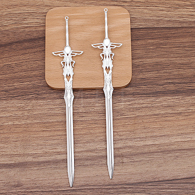 Alloy Sword Hair Sticks X-OHAR-PW0006-17A-1