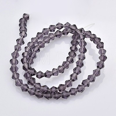 Faceted Bicone Glass Beads Strands X-EGLA-P017-4mm-03-1