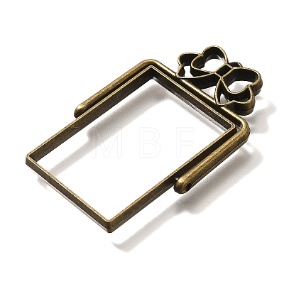 Alloy Open Back Bezel Pendants PALLOY-I223-10AB-1