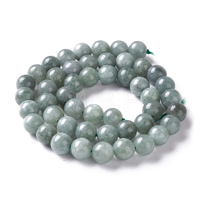 Natural White Jade Imitation Burmese Jade Beads Strands G-I299-F09-8mm-1