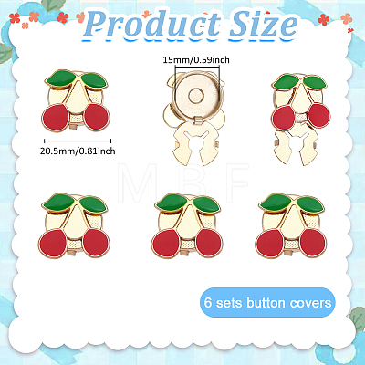 6Pcs Zinc Alloy Cufflinks BUTT-ME0001-53-1