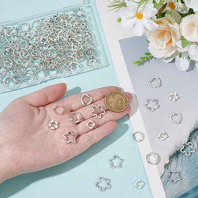 140Pcs 7 Styles Alloy Bead Frame FIND-WR0012-39-1