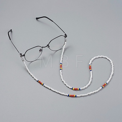 Glass Seed Bead Eyeglasses Chains AJEW-EH00006-03-1