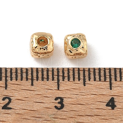 SHEGRACE Brass Cubic Zirconia Beads XGRQ4H529-682G-B-1