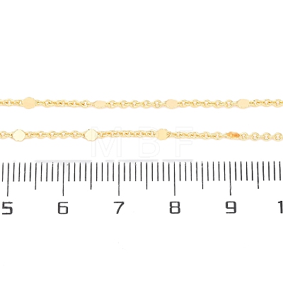 1MM Brass Cable Chain Necklace for Women Men KK-P302-02G-1