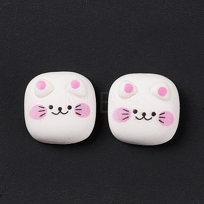 Opaque Resin Cabochons RESI-G041-C10-1