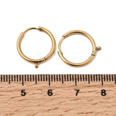 304 Stainless Steel Huggie Hoop Earring Findings STAS-C161-03G-1