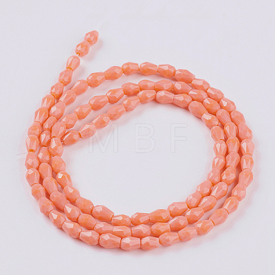 Opaque Solid Color Glass Beads Strands X-GLAA-A036-G06-1
