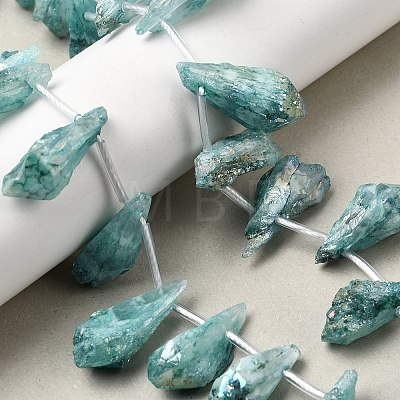 Electroplated Natural Quartz Crystal Beads Strands G-G890-A-11-1