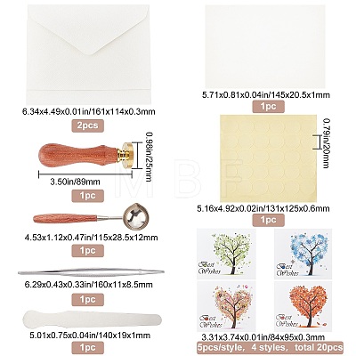 CRASPIRE DIY Envelope Kit DIY-CP0006-48B-1