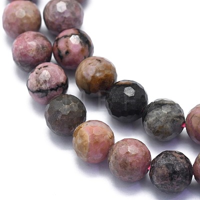 Natural Rhodonite Beads Strands G-K310-A12-8mm-1