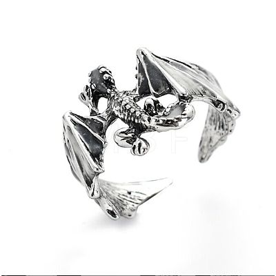 Luminaries Enamel Dragon Open Cuff Ring DRAG-PW0001-63AS-03-1