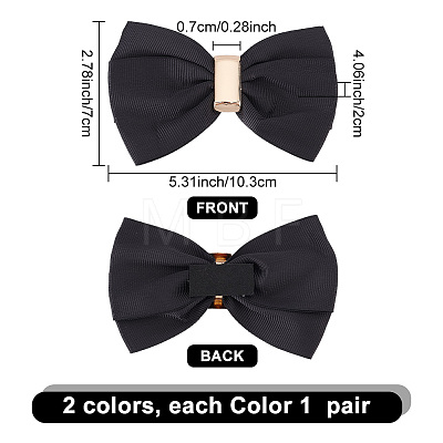   2 Sets 2 Colors Polyester Bowknot Shoe Decoration FIND-PH0010-25-1