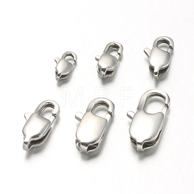 304 Stainless Steel Lobster Claw Clasps STAS-F094-05B-P-1