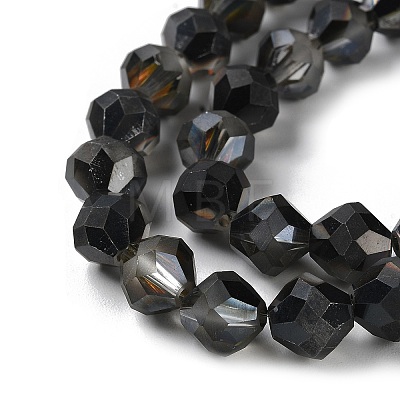 Electroplate Transparent Glass Beads Strands EGLA-I019-HR01-1