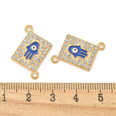 Alloy Blue Enamel Connector Charms ENAM-S003-02B-1