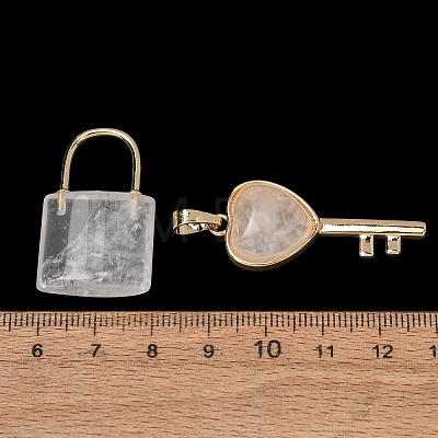 Natural Quartz Crystal Beaded Pendants GG-CBA9389-04R-1