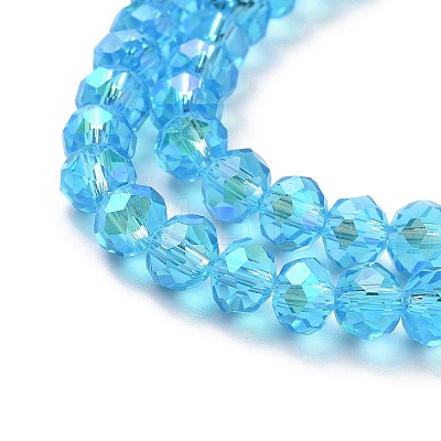 Electroplate Glass Beads Strands EGLA-A034-T8mm-L03-1