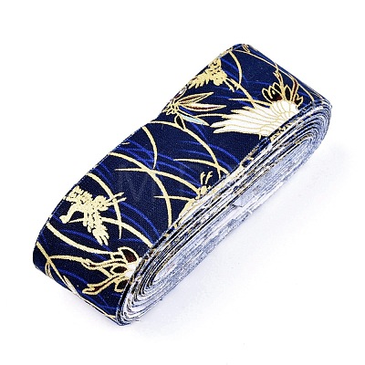 Japanese Kimono Style Floral Cotton Ribbon OCOR-I008-01B-01-1