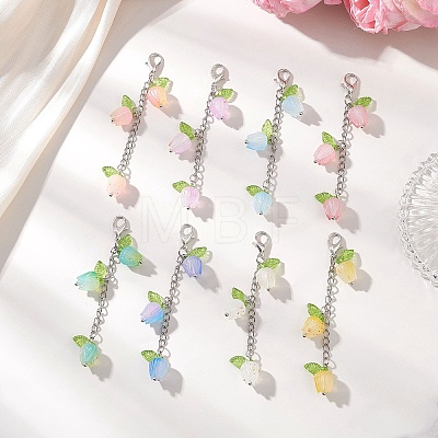 8Pcs Acrylic Pendant Decorations HJEW-JM04704-02-1