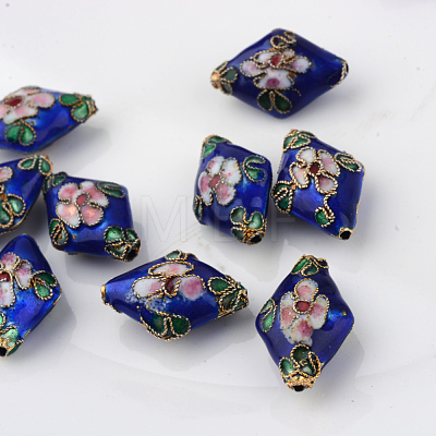 Handmade Cloisonne Beads X-CLB082Y-6-1