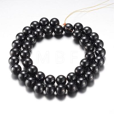 Magnetic Synthetic Hematite Bead Strands G-A165A-10mm-1