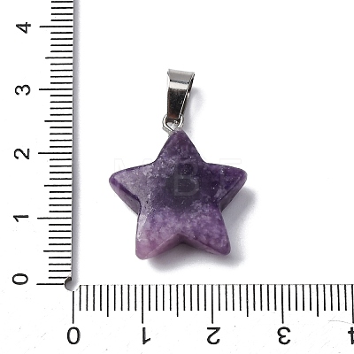 Natural Lepidolite Pendants G-B127-12P-07-A-1