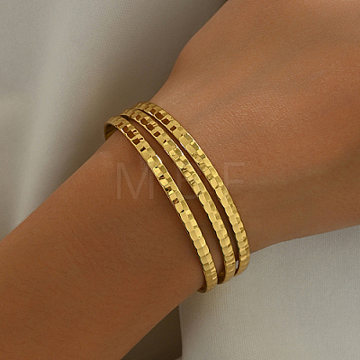 Stainless Steel Triple Layer Cuff Bangles RJ3221-2-1