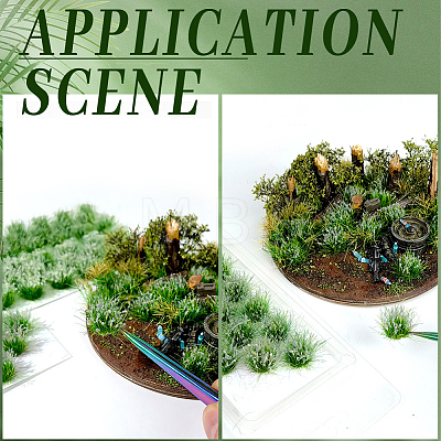 Resin Mini Grass Tufts AJEW-WH20120-10A-03-1