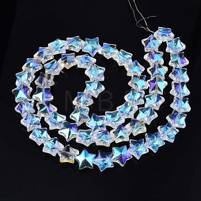 Electroplate Glass Beads Strand EGLA-S188-18-B03-1