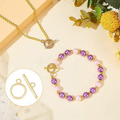 20 Sets Eco-friendly Brass Toggle Clasps KK-DC0002-29-1