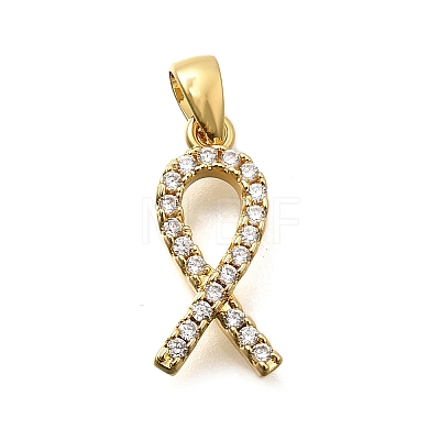 Brass Micro Pave Cubic Zirconia Pendants KK-S508-46G-1