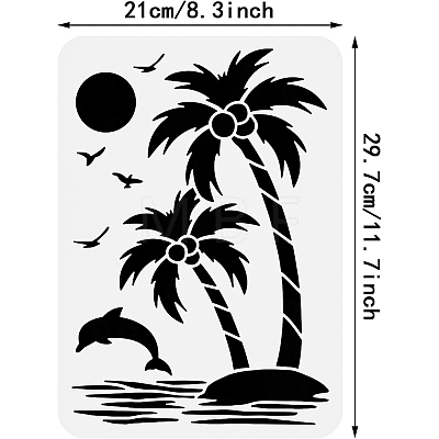 Plastic Drawing Painting Stencils Templates DIY-WH0396-0068-1