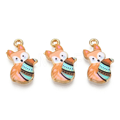 Painted Alloy Pendants PALLOY-P288-05G-08-1