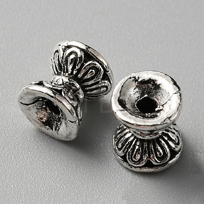 Tibetan Style Alloy Bead Caps TIBEB-TAC0001-06AS-1