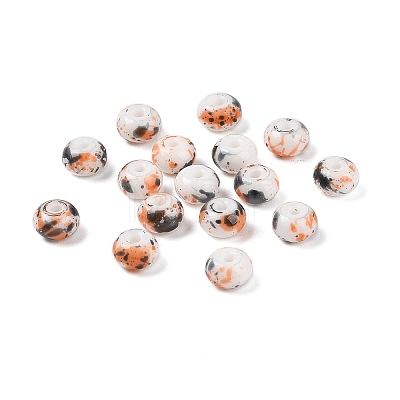 Opaque Spray Painted Glass Beads X1-GLAA-G118-01Q-1