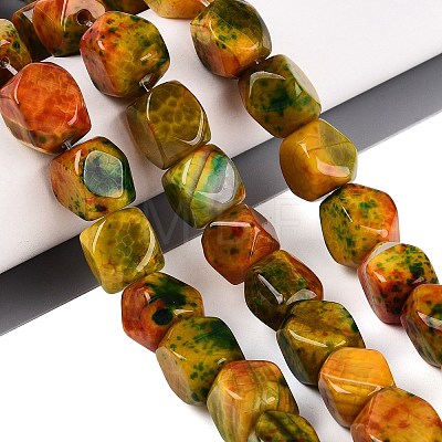 Natural Multi-Color Agate Beads Strands G-Q606-75-1