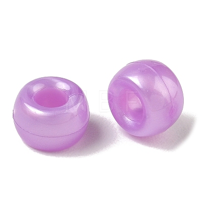 Pearlized Plastic Beads KY-T025-01-D10-1