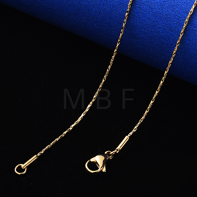 Vacuum Plating 304 Stainless Steel Coreana Chain Necklace NJEW-S420-006D-G-1