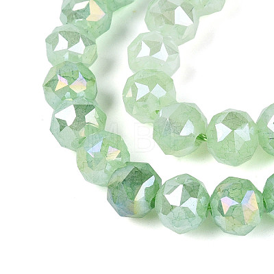 Anti-Tarnish Electroplate Glass Beads Strands GLAA-N064-8mm-09-1