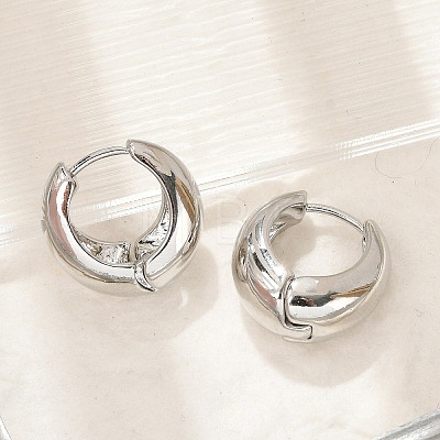 Brass Hoop Earrings for Women EJEW-U041-02P-1