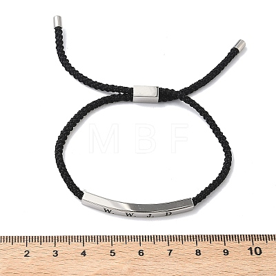 Word WWJD Polyester Cord Slider Bracelets BJEW-P384-01P-1