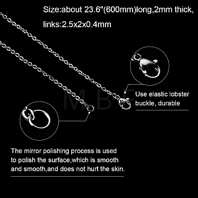 304 Stainless Steel Necklace MAK-K004-07P-1