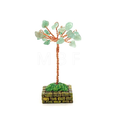 Green Aventurine Flower Garden Crushed Stone Fortune Tree Ornaments Mini Home Creative Office Decoration Crafts Small Ornaments PW-WG4CBFE-02-1