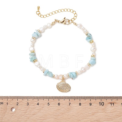 Brass Charm Bracelets BJEW-JB13792-1