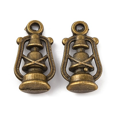 Tibetan Style Alloy Lantern/Oil Lamp Pendants TIBEP-Q041-092AB-NR-1