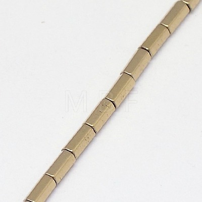 Electroplate Non-magnetic Synthetic Hematite Beads Strands G-J166-4x2mm-03-1