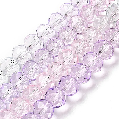 Transparent Painted Glass Beads Strands X1-DGLA-A034-T8mm-A23-1