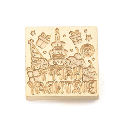 Golden Tone Wax Seal Brass Stamp Heads AJEW-U008-02G-15-1