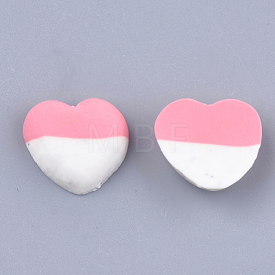 Two Tone Handmade Polymer Clay Cabochons CLAY-T017-08-1